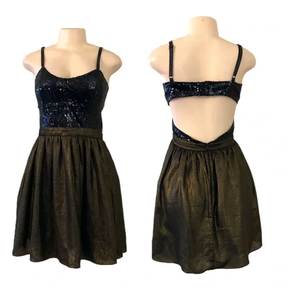 purple black cocktail dresses Long Black Prom Dress with Purple Sequin Flowers Black / 00 main image 0